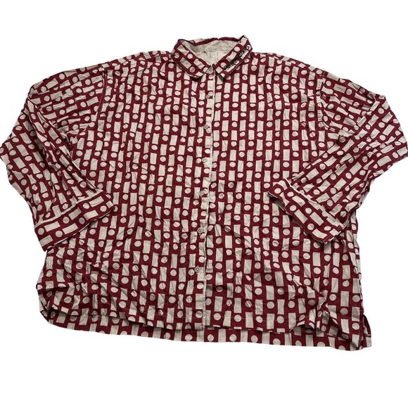 Daily Drills Sleep Shirt in Red White - Picture 1 of 4